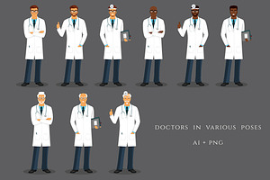 Doctors in various poses