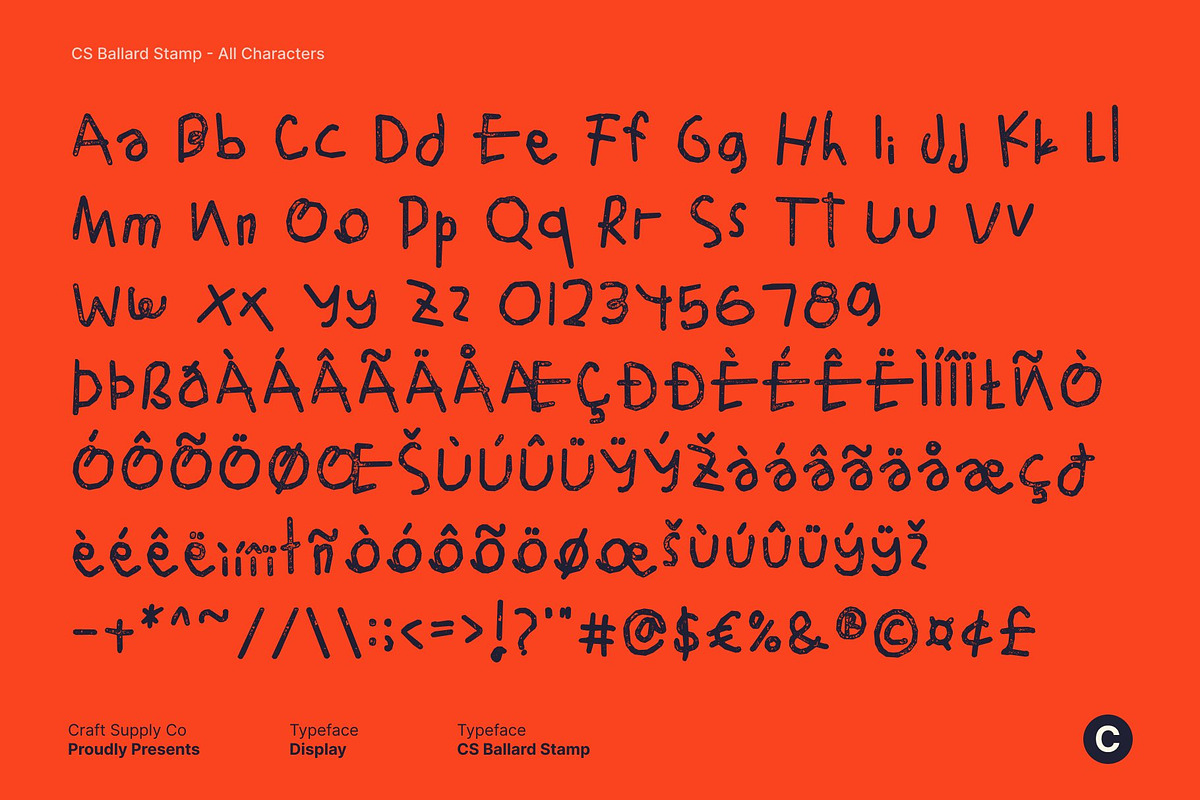 CS Ballard Stamp, a Handwritten Font by Craft Supply Co. (Photo 8 of 8)