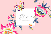 Jacobean Glamour Pattern Set!, a Pattern Graphic by Pink Linen (Thumbnail 6 of 9)