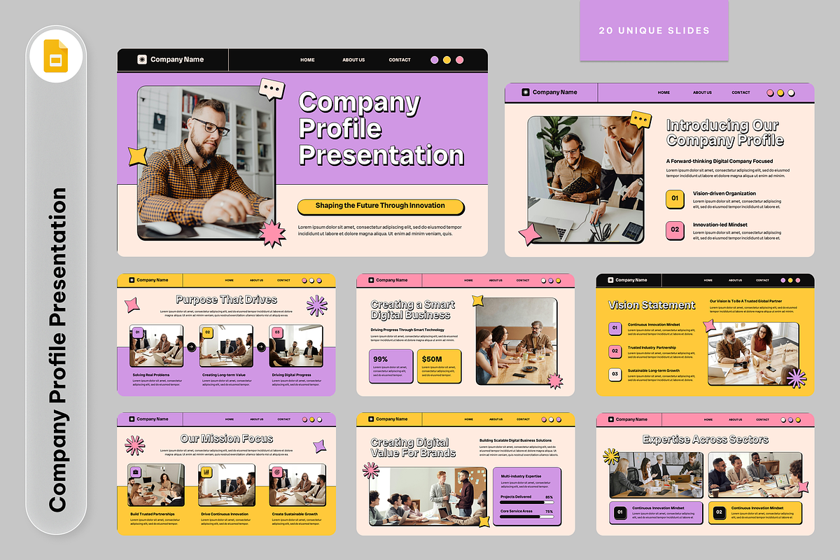 Company Profile Powerpoint, a Presentation Template by Sixtemp (Photo 1 of 3)