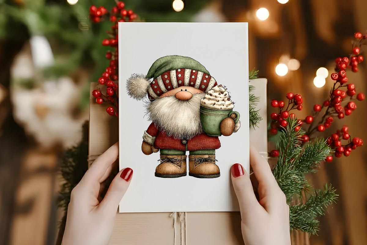 Whimsical christmas Santa clipart, an Illustration by Designworld (Photo 6 of 6)