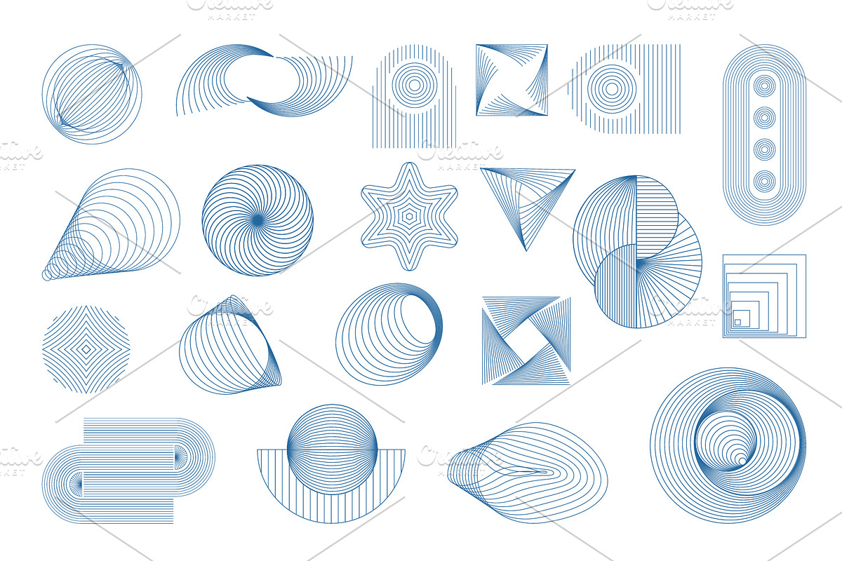 Mid-Century Retro Spiral Shapes, an Object Graphic by Boo Guevara Shop (Photo 4 of 4)