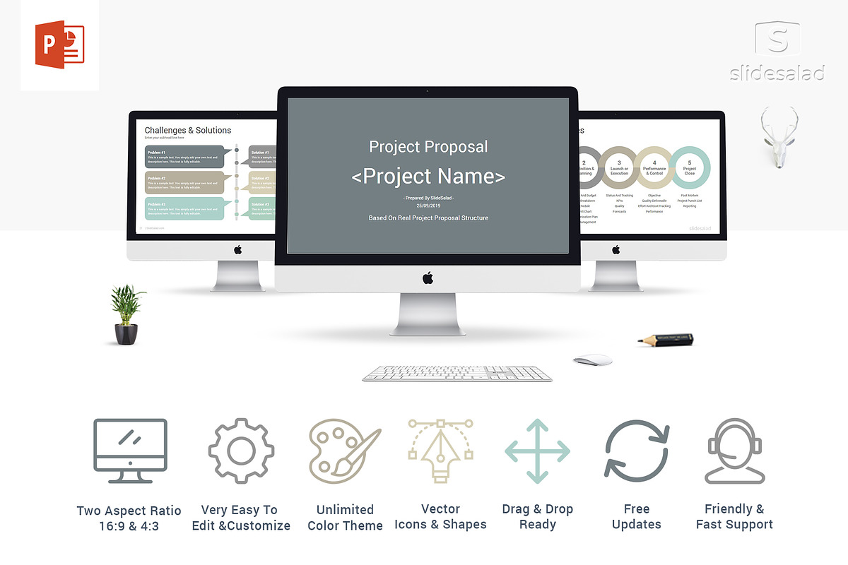Project Proposal PowerPoint Template, a Presentation Template by SlideSalad (Photo 2 of 34)