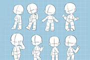 Children’s poses stamp for Procreate, a Brush Add-On by PoPshop (Thumbnail 4 of 5)