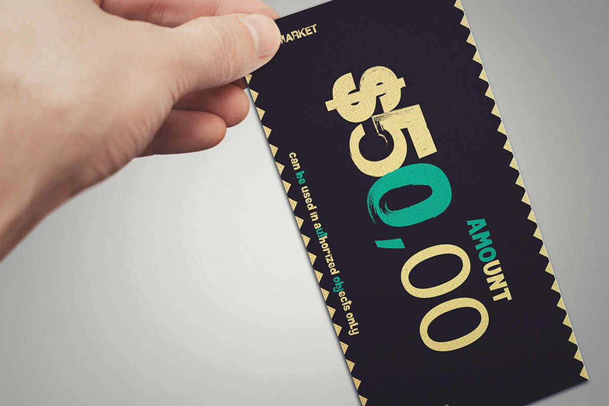Retro style gift voucher, a Card Template by Tzochko (Photo 5 of 5)
