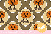 Happy Pumpkin Walk Seamless Pattern, a Texture Illustration by CpSnowy (Thumbnail 2 of 5)