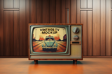 Vintage TV Mockup