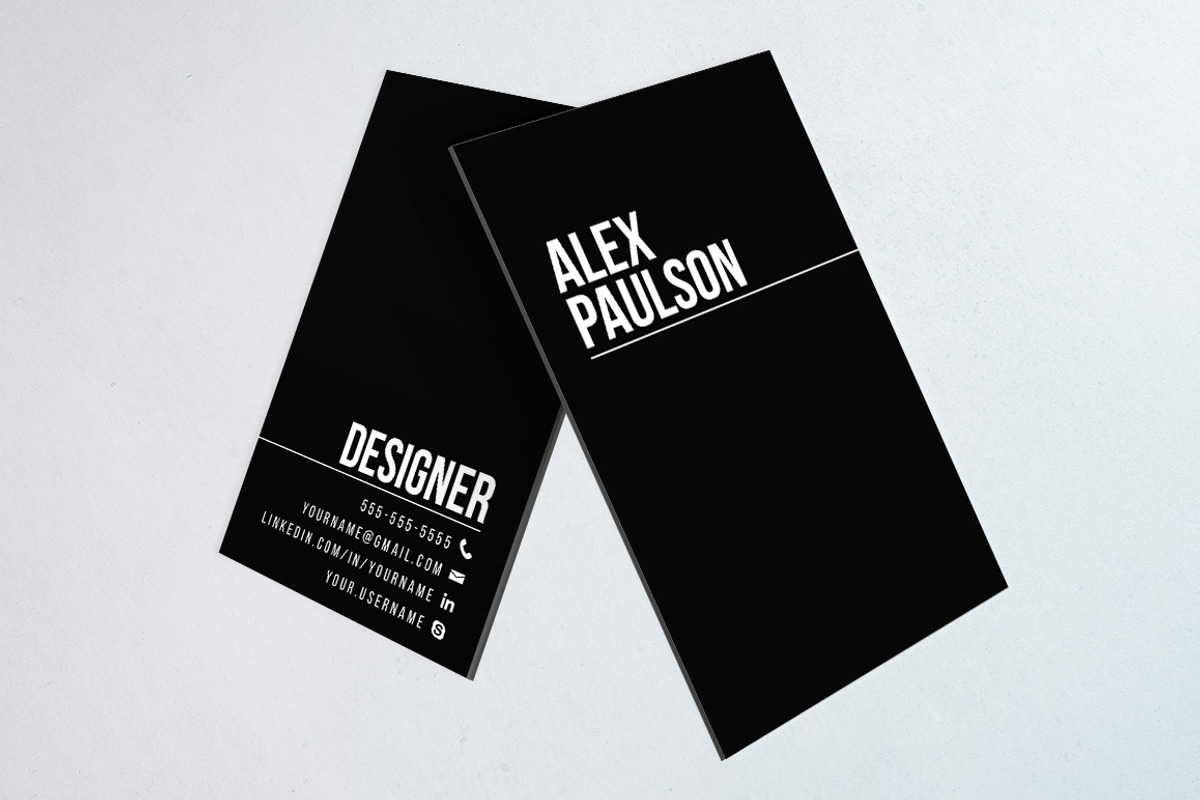 Black Business Card Design 005, a Business Card Template by Nonaglyph Design (Photo 2 of 4)