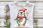 Cute Christmas Penguins Clipart, an Illustration by CraftArtStudio (Thumbnail 5 of 6)