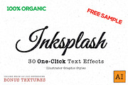 Inksplash - Illustrator Text Effects, a Layer Style Add-On by Infographic Template Shop (Thumbnail 1 of 5)