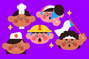Purple Flat Labour Day Illustration, a Person Illustration by graphicook