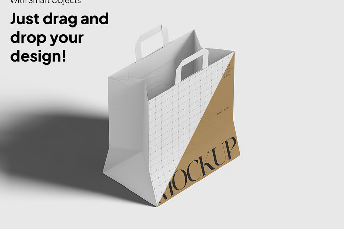 Paper Bag Mockup, a Packaging Mockup by graphicsauce (Photo 3 of 4)