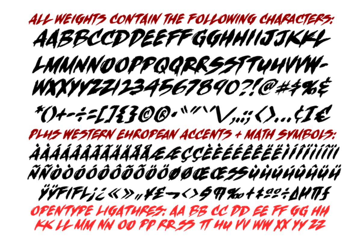 Vengeance is Mine Brush Comic Font preview 3
