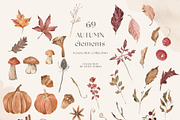 Fall Autumn set- Pumpkins & Florals, a Seasonal Illustration by Grace Noboa Illustrations (Thumbnail 12 of 13)