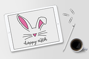 Hoppy Easter SVG, Bunny Ears SVG, an Illustration by Phat Happy Life (Thumbnail 2 of 2)
