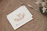 Watercolor Clipart - FLORAL TEATIME, a Decorative Illustration by Beigetime (Thumbnail 9 of 9)