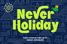 Never Holiday - Fancy Retro Font
