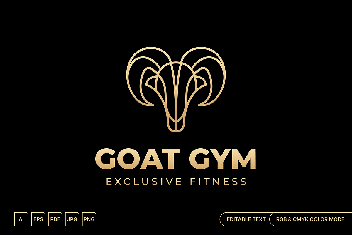 Goat Modern Minimalist Logo, a Branding & Logo Template by muhisya (Photo 2 of 2)