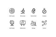 Science Related Thin Line Icons, an Outline Icon by vectorstank (Thumbnail 3 of 9)