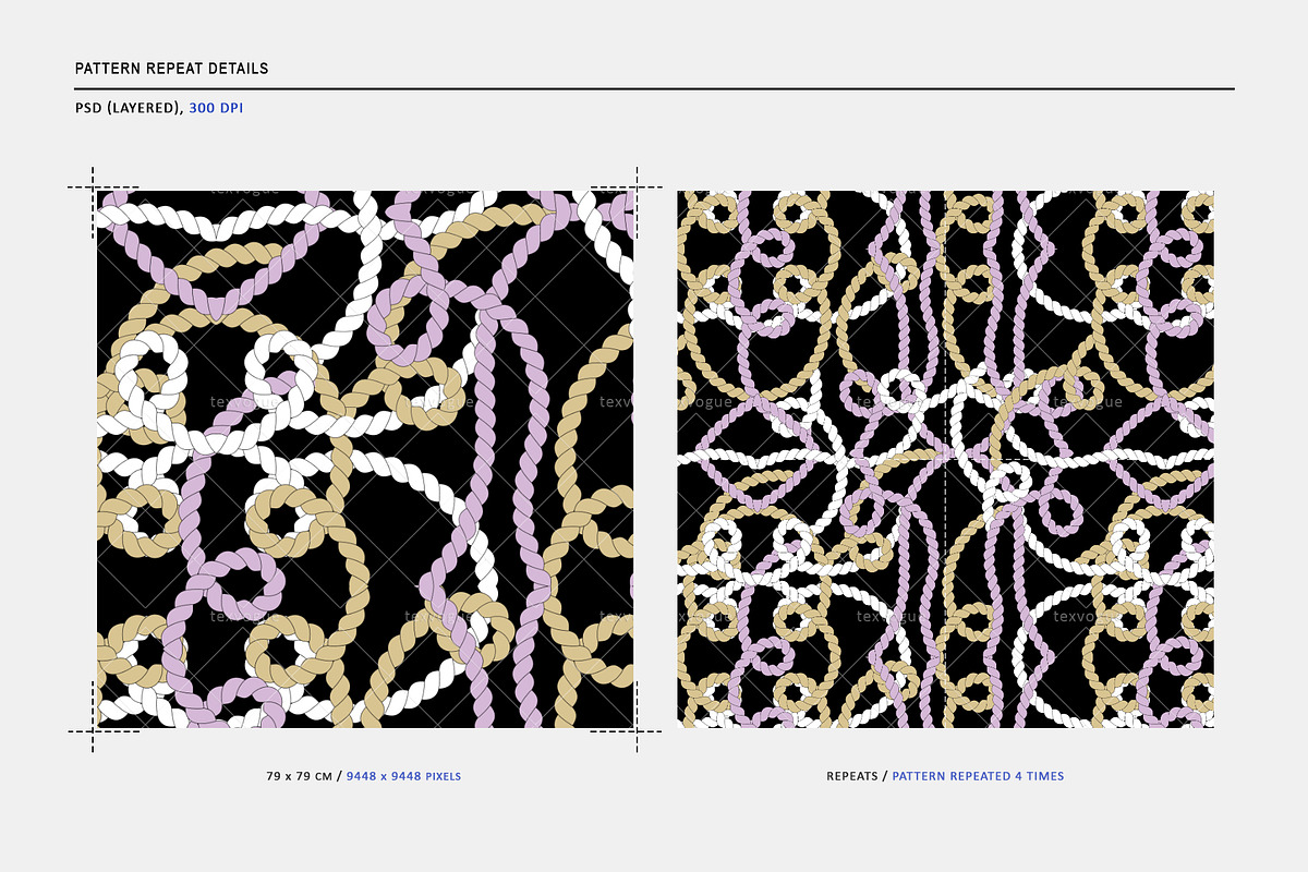 Rope Chain - Seamless Patterns, a Pattern Graphic by texvogue (Photo 3 of 13)