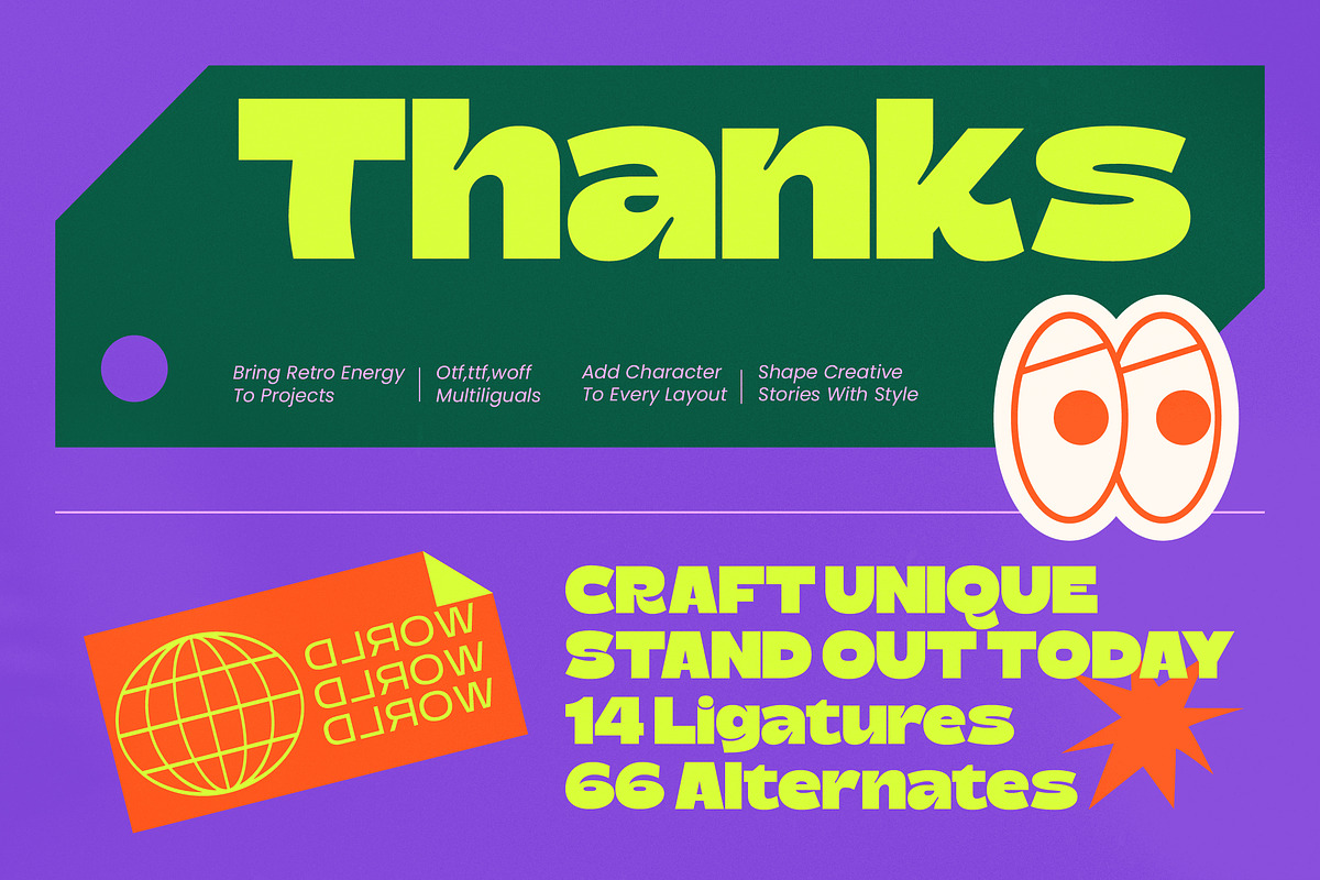 Morablu Groovy Display Font, a Sans Serif Font by timelesstype.co (Photo 15 of 15)