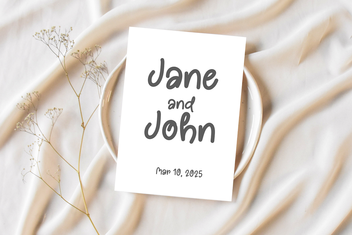 Romance is handwritten font, a Handwritten Font by Brown Cupple (Photo 4 of 7)