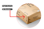 Square Kraft Mailer Box Mockup Set, a Packaging Mockup by pixelmock (Thumbnail 4 of 19)