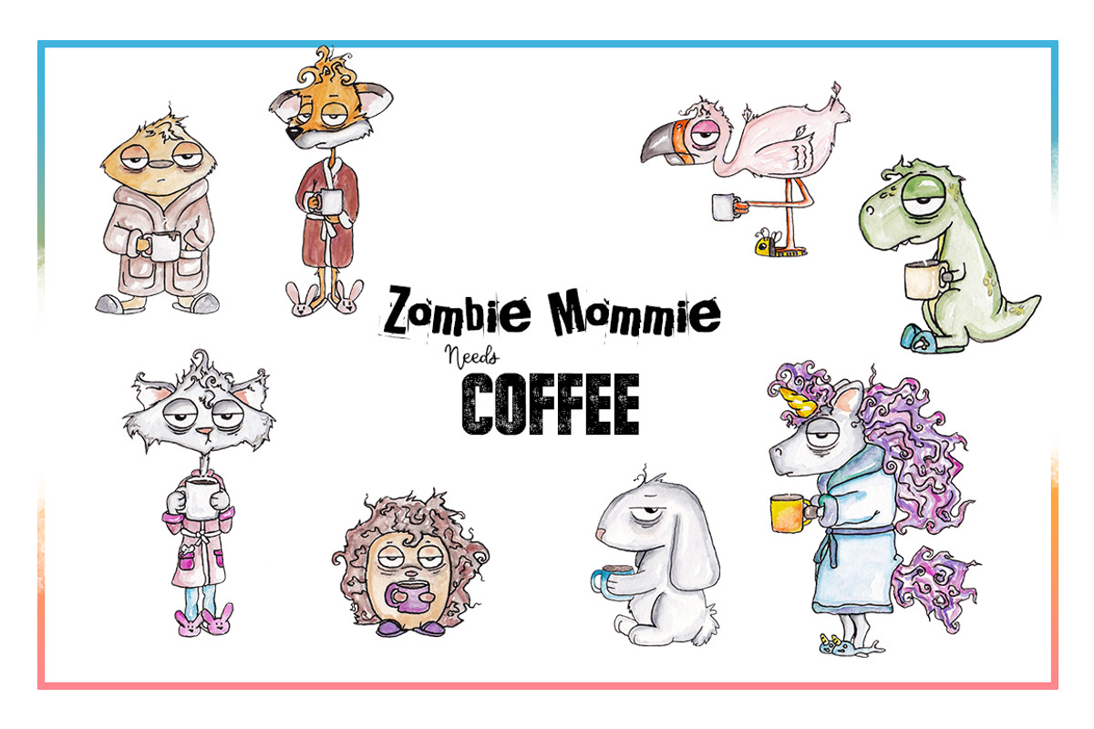 Coffee Zombie Critters, an Animal Illustration by Cuddle Bunnie Studio (Photo 3 of 4)