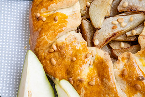 Homemade treat sweet tart galette pie fruit slice, a Food & Drink Photo by Photo Drive Studio