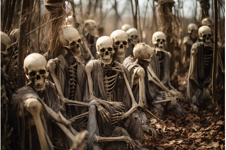 Abandoned Skeletons cemetery risen, an Abstract Photo by Ylivdesign