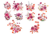 Magenta dahlia,watercolor flowers, an Illustration by yulia.sukhanova (Thumbnail 2 of 5)