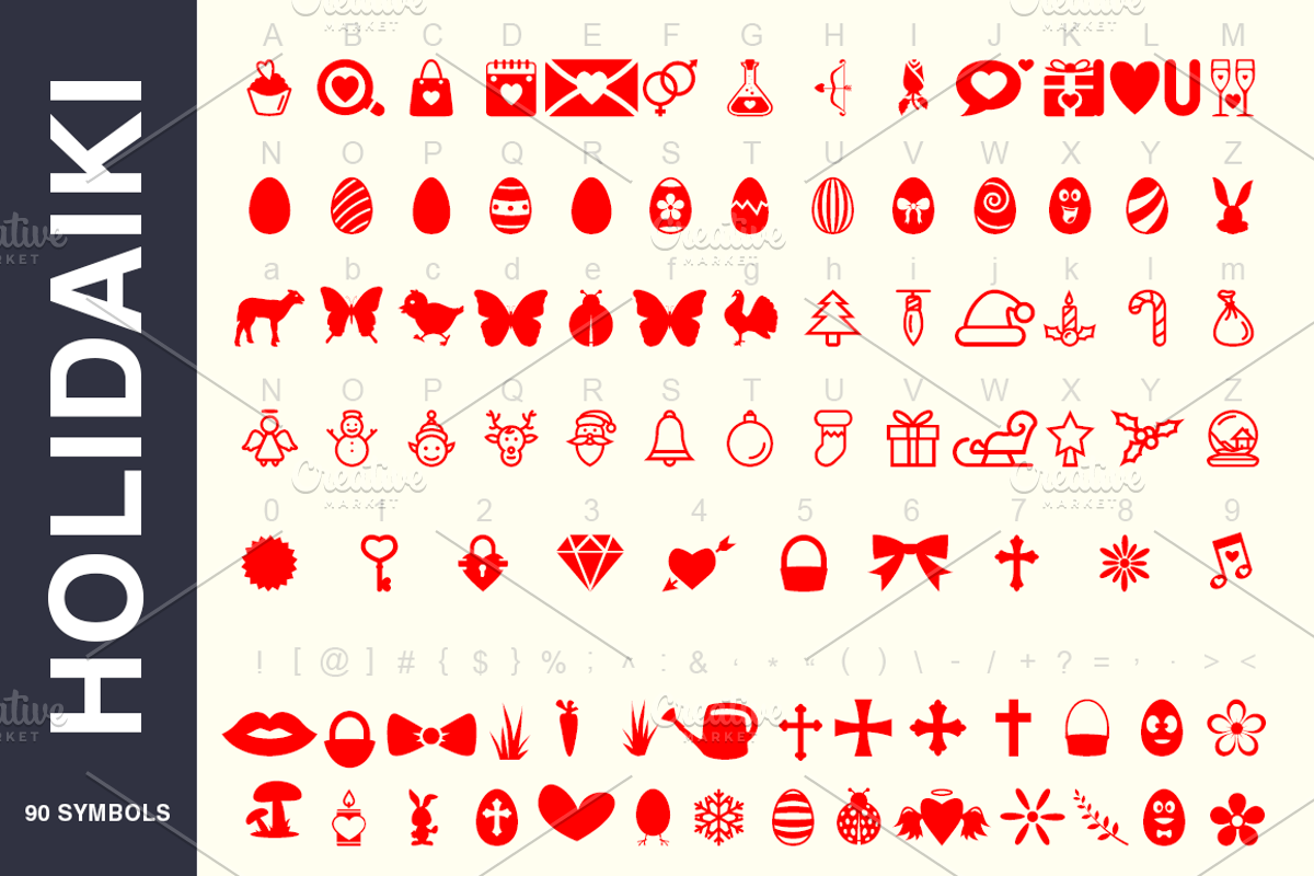 Symbols Font Collection - 450 Shapes preview 4
