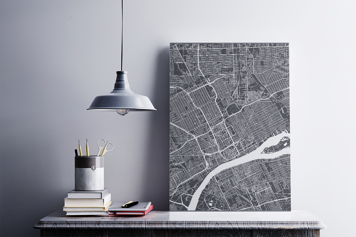 5 maps of USA cities set 4, an Illustration by MaximGertsen (Photo 7 of 9)