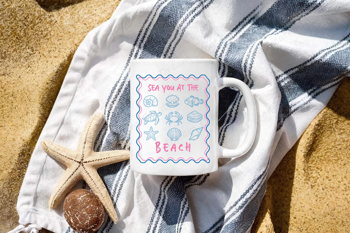Summer Coastal PNG Hand Drawn Bundle, an Illustration by Dream Creation (Photo 5 of 13)