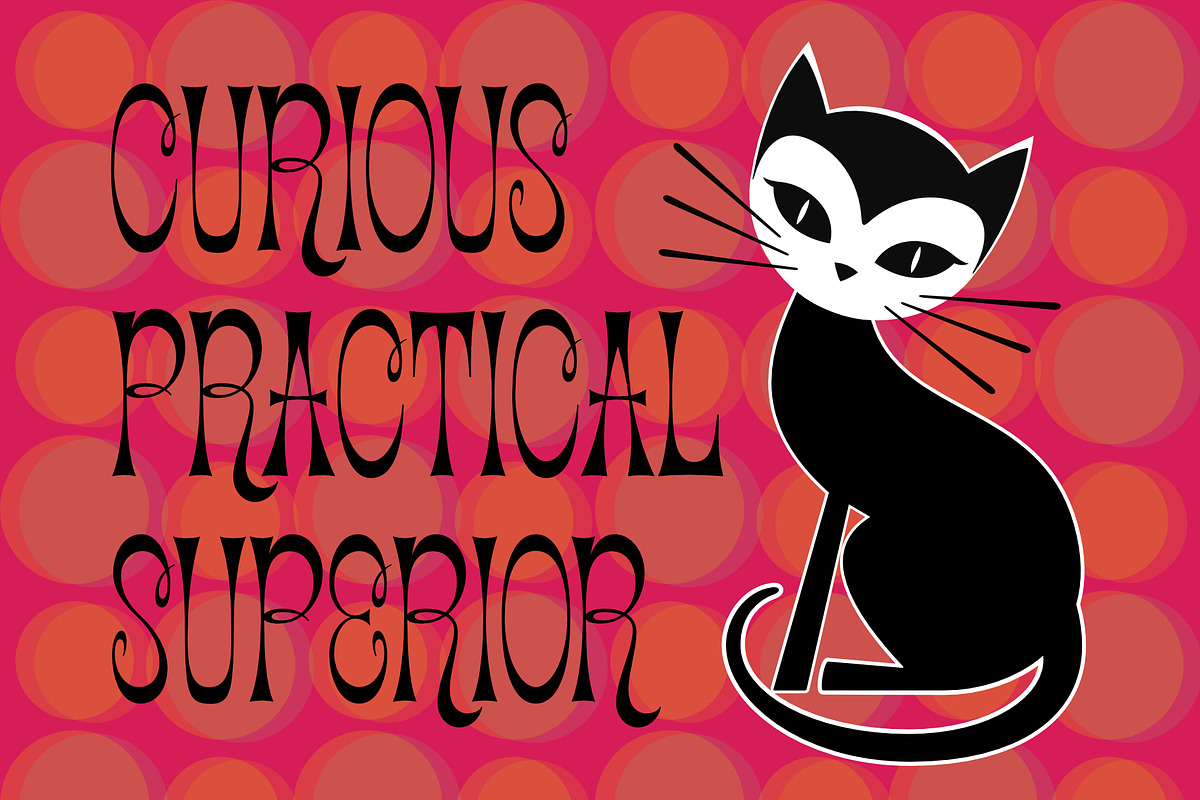 Cica - a fun finicky feline font! preview 3
