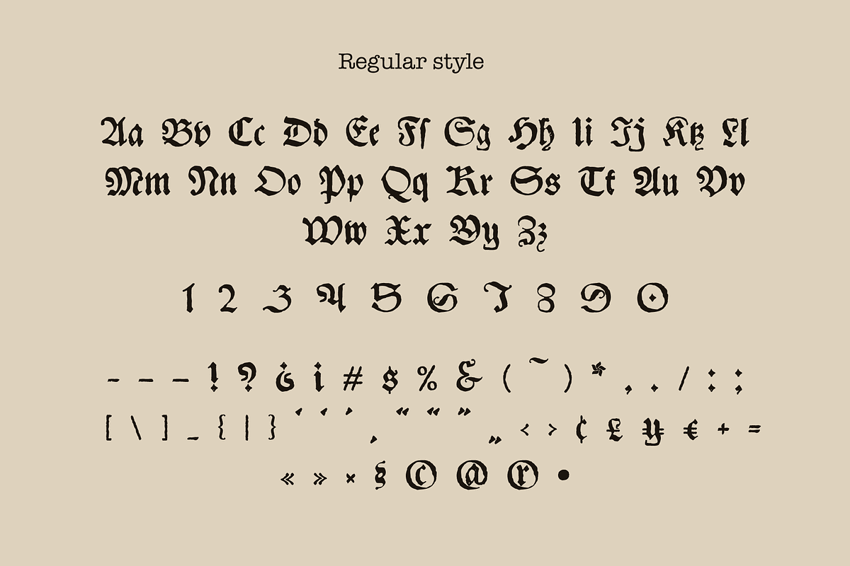 Blumen blackletter font family, a Blackletter Font by kaer_shop (Photo 4 of 8)