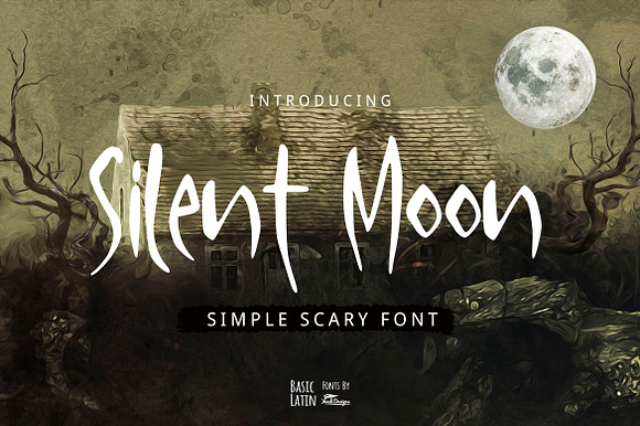 Silent Moon Scary Font preview 6