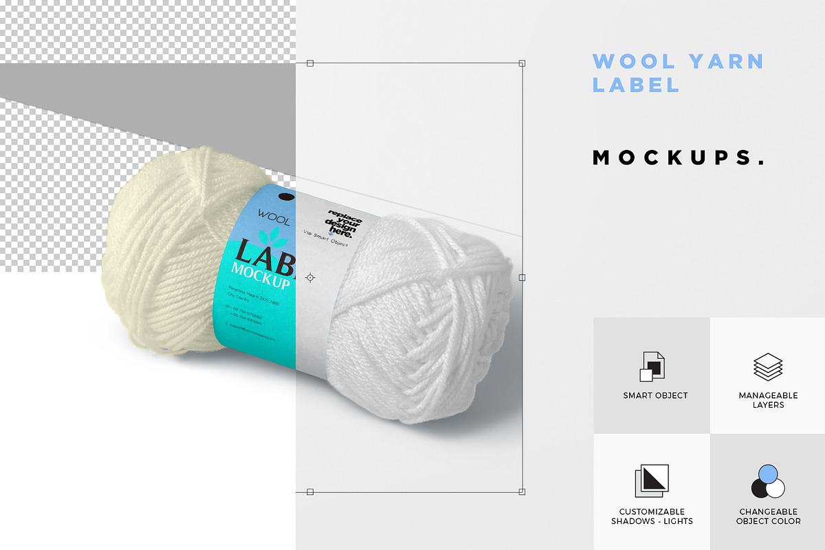Yarn Label Mockups, a Packaging Mockup by GfxFoundry (Photo 3 of 6)