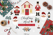 Santa & Nutcracker Christmas Clipart, a Decorative Illustration by Jenny Quince (Thumbnail 1 of 12)
