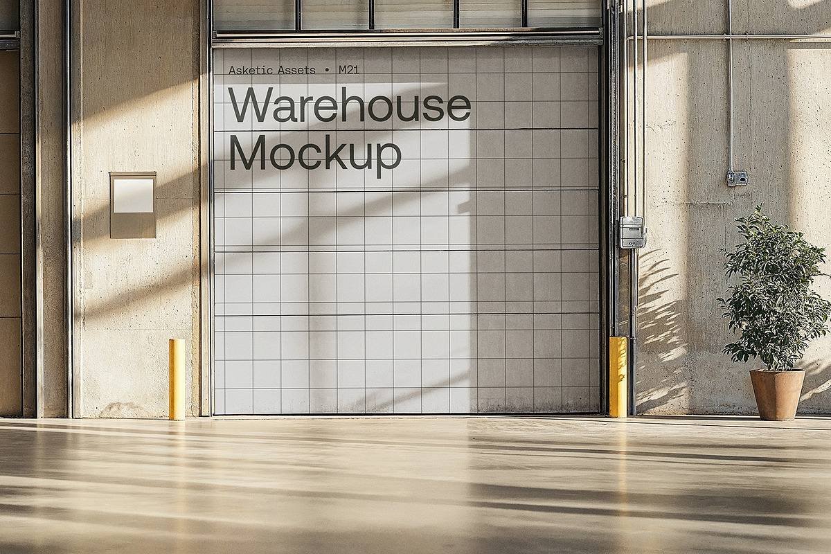 Warehouse Door Mockup M21, an Advertising Mockup by Asketic (Photo 2 of 4)