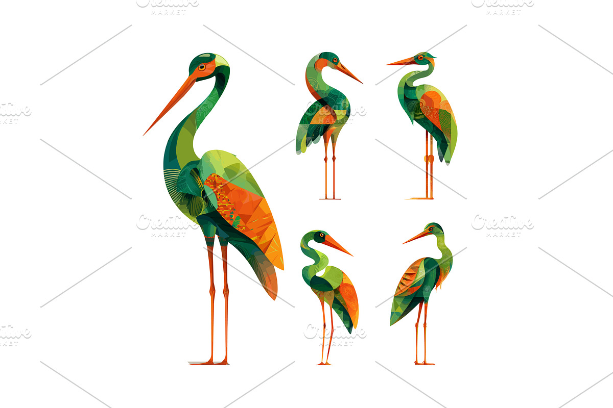 Exotic bird looking around cartoon, an Animal Illustration by Onyx
