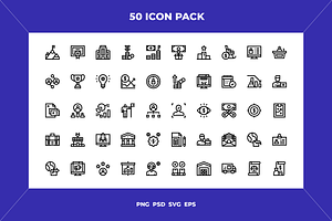Entrepreneur icons, an Outline Icon by Wencory