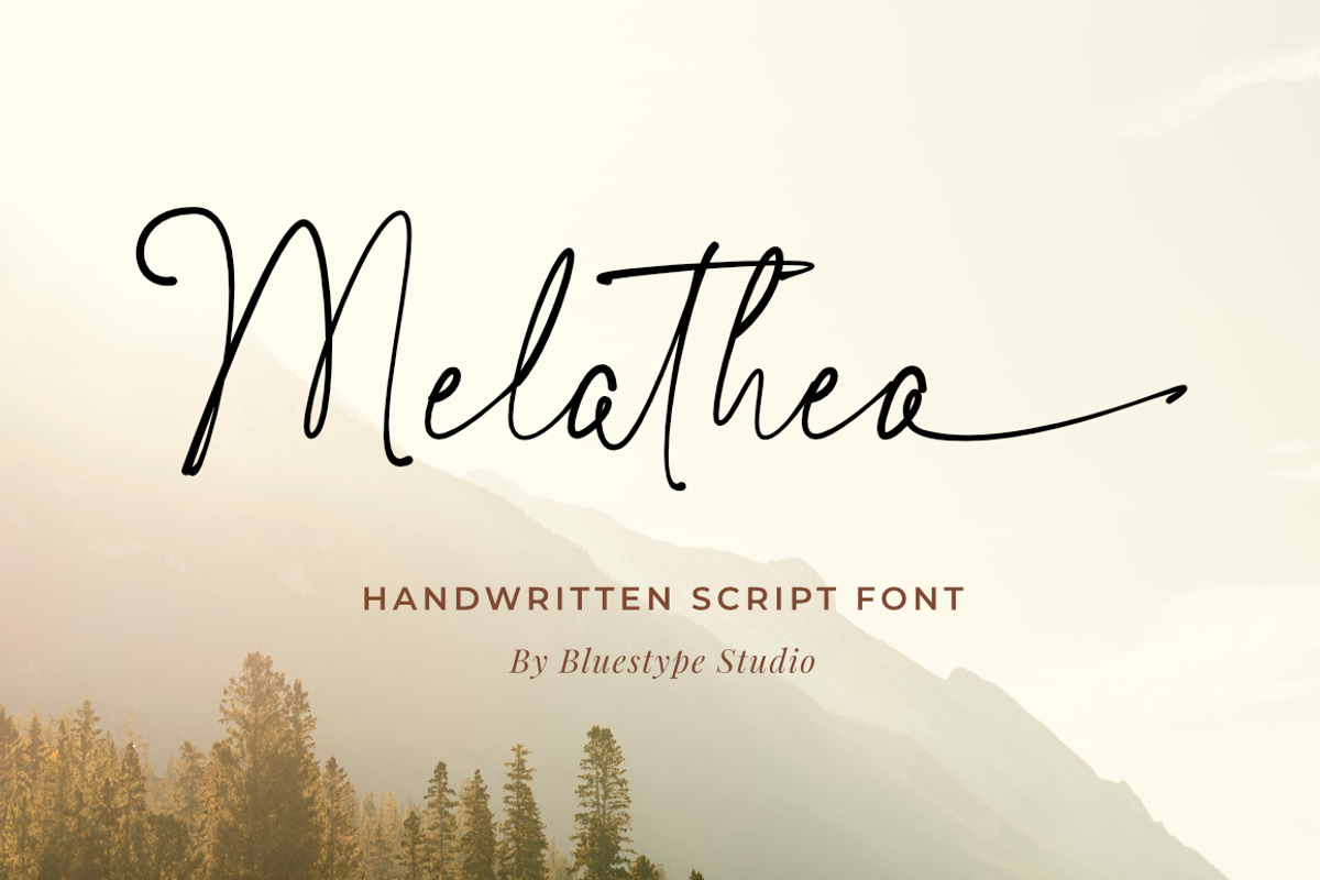 Melathea - Handwritten Script Fonts, a Handwritten Font by Bluestype Studio (Photo 1 of 9)