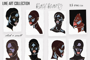 LINE ART COLLECTION BLACK BEAUTY