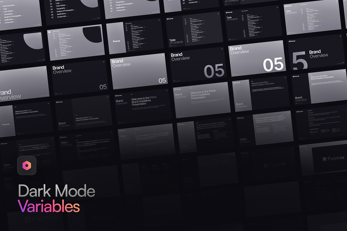 Prime Brand Guidelines • Canva, a Branding & Logo Template by Vasil Enev (Photo 4 of 11)