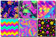 Neon Colors Digital Paper Pattern, a Pattern Graphic by designcity5 (Thumbnail 3 of 5)
