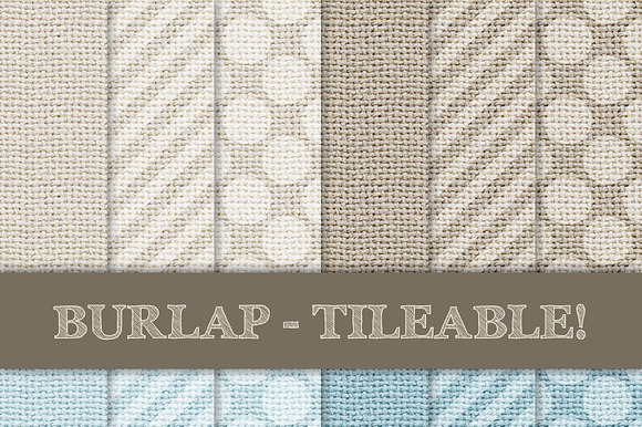 Burlap Tileable - Stripes & Dots preview 2
