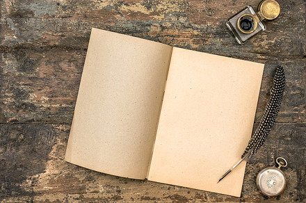 Vintage office supplies containing letter, paper, and vintage, a School & Education Photo by LiliGraphie