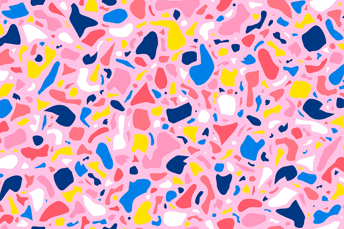 Pink Terrazzo Seamless Pattern, a Pattern Graphic by Krolja (Photo 4 of 5)