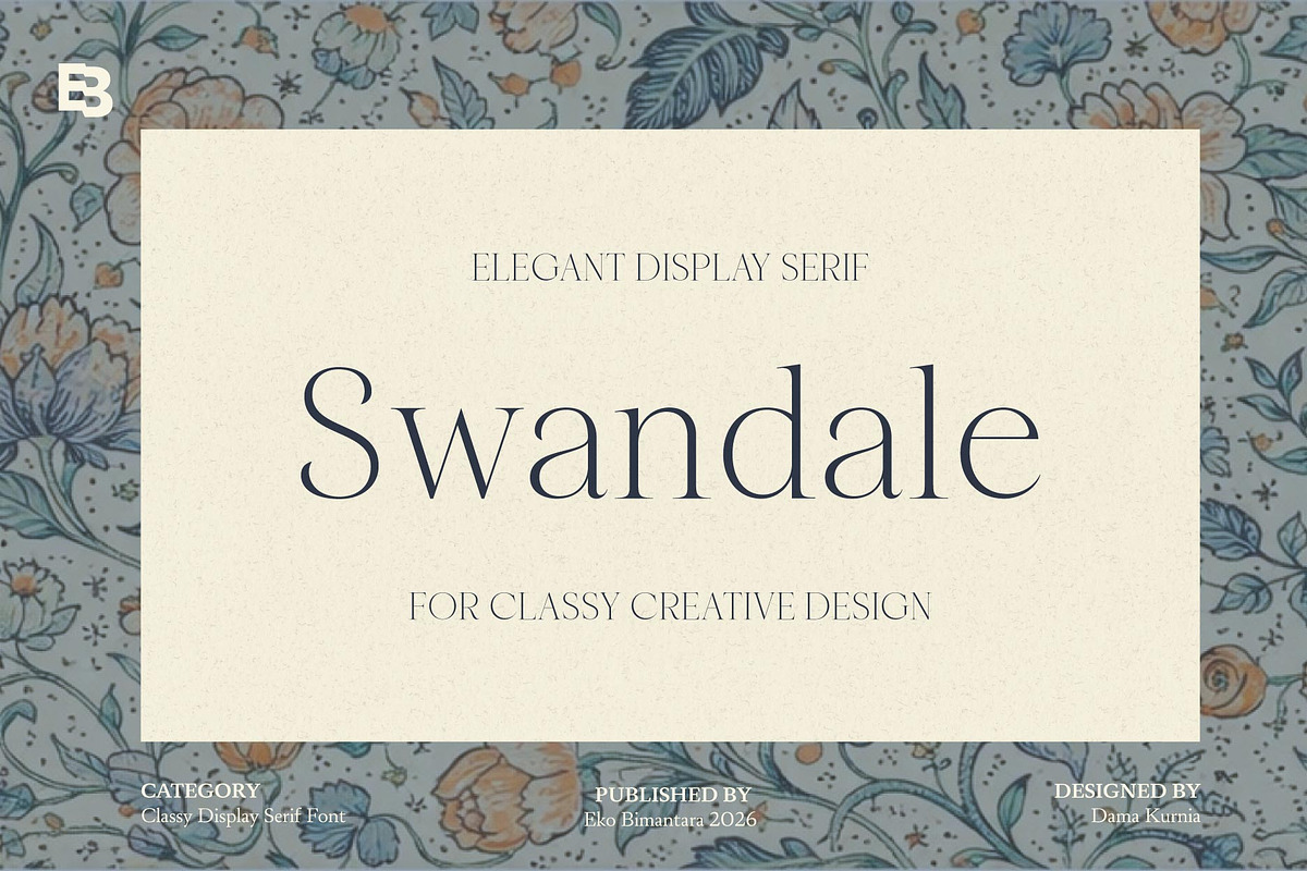 Swandale; Elegant Serif Font, a Serif Font by Eko Bimantara (Photo 1 of 17)
